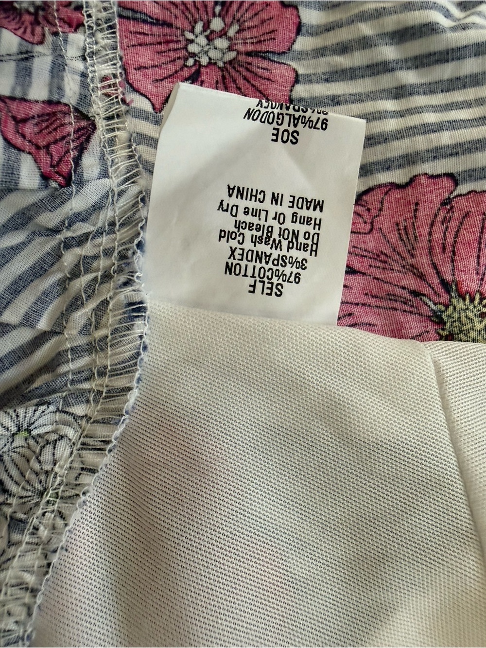 TRAC Floral Stripe Two Piece Set Ruffle Shorts & Tie Front Crop Top S - Picture 10 of 14